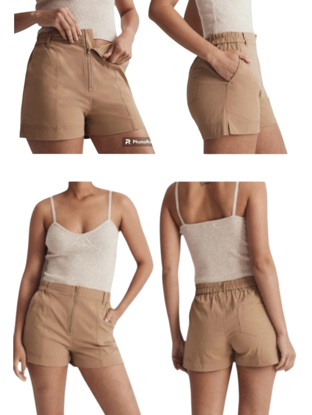 Madewell Zip-Front Nylon Tapered Shorts